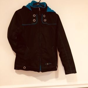 Free Country Girls size L 14 black with sky blue